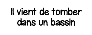 Il vient de tomber dans un bassin