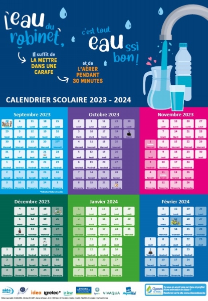 Je commande mon calendrier scolaire 2023-2024